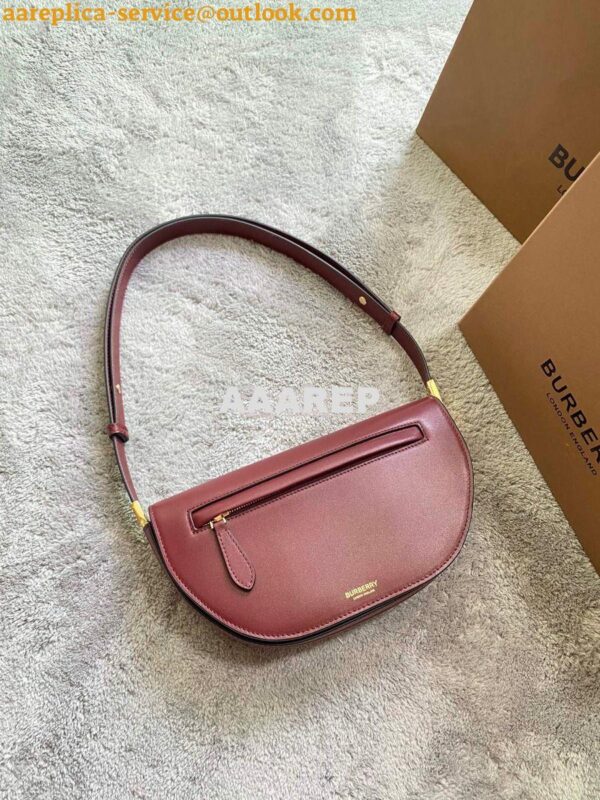 Replica Burberry Small Leather Olympia Bag 80363811 Burgundy 2