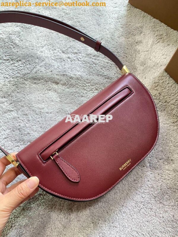 Replica Burberry Small Leather Olympia Bag 80363811 Burgundy 3