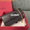 Replica Valentino VLogo Signature Grainy Calfskin Wallet With Chain 5W