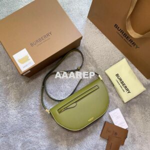 Replica Burberry Small Leather Olympia Bag 80363811 Juniper Green