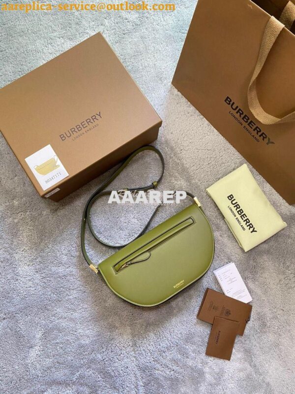 Replica Burberry Small Leather Olympia Bag 80363811 Juniper Green