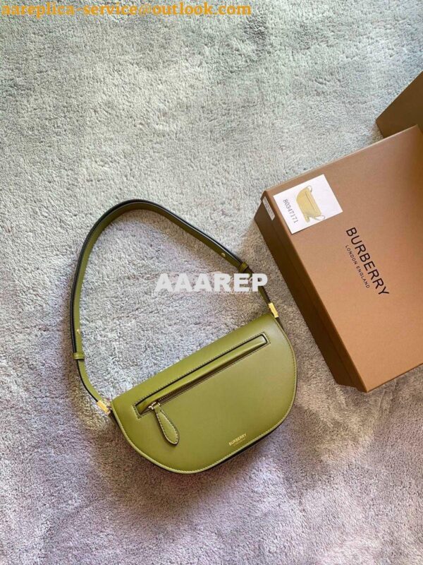 Replica Burberry Small Leather Olympia Bag 80363811 Juniper Green 2