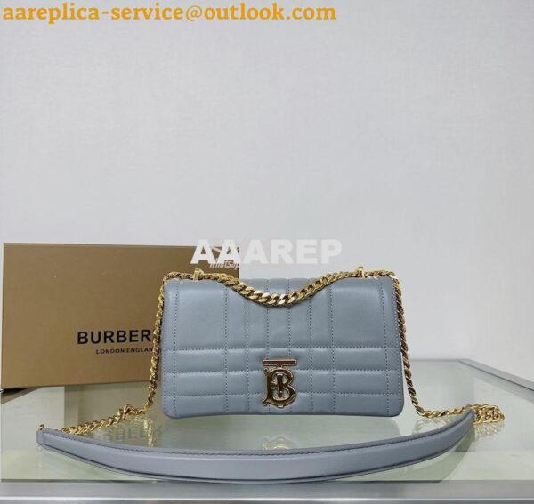 Replica Burberry Small Lola Bag Lambskin 80704951 Cloud Grey 5