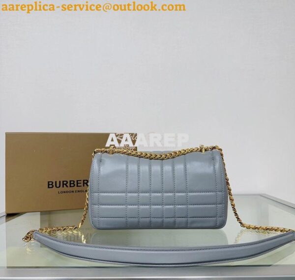 Replica Burberry Small Lola Bag Lambskin 80704951 Cloud Grey 10