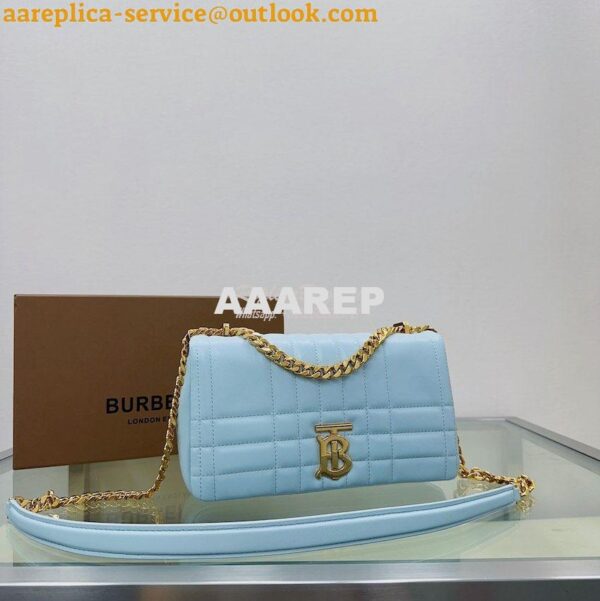 Replica Burberry Small Lola Bag Lambskin 80704951 Pale Blue 7