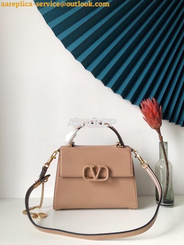 Replica Valentino VSling Grainy Calfskin Handbag ZW2B0F53 Nude 8