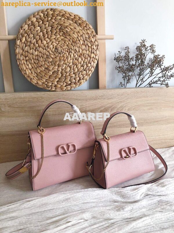 Replica Valentino VSling Grainy Calfskin Handbag ZW2B0F53 Pink