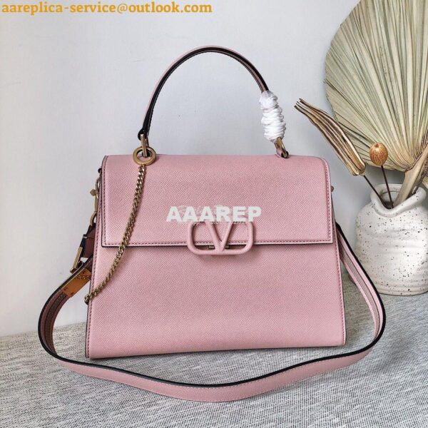 Replica Valentino VSling Grainy Calfskin Handbag ZW2B0F53 Pink 8