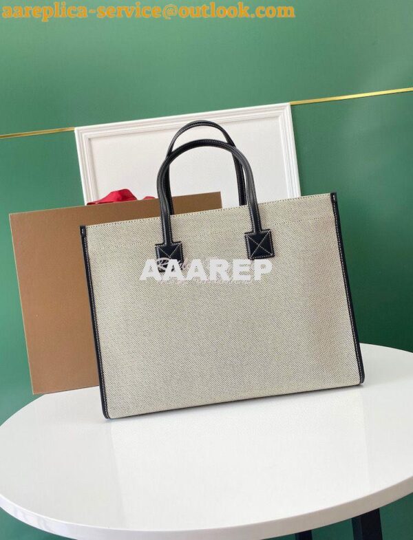 Replica Burberry Small Medium Two-tone Canvas and Leather Freya Tote 8 9