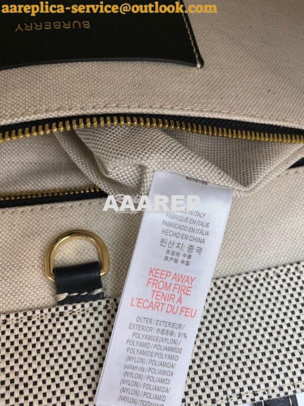 Replica Burberry Small Medium Two-tone Canvas and Leather Freya Tote 8 14