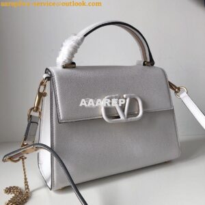 Replica Valentino VSling Grainy Calfskin Handbag ZW2B0F53 White 2