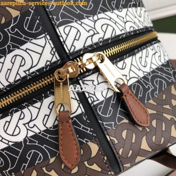 Replica Burberry Small Monogram Stripe E-canvas Cube Bag 9