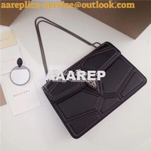 Replica BVLGARI 'Serpenti Forever' Flap cover bag 284173 black with si 2