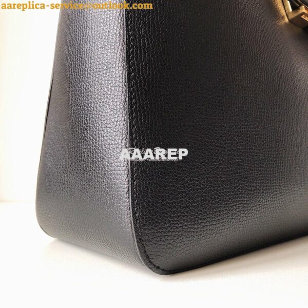 Replica Valentino Vsling Grainy Calfskin Hobo Bag 50027 Black 4