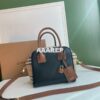 Replica Burberry Small Monogram Stripe E-canvas Portrait Tote Bag