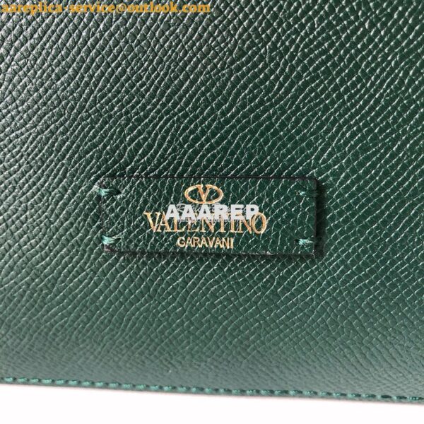 Replica Valentino Vsling Grainy Calfskin Hobo Bag 50027 Green 7