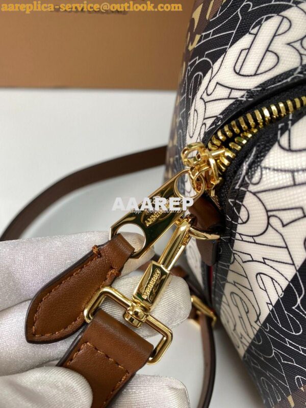 Replica Burberry Small Montage Print Leather Cube Bag 8