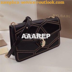 Replica BVLGARI 'Serpenti Forever' Flap cover bag 284446 black 2