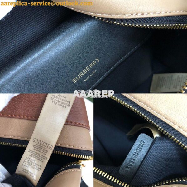 Replica Burberry Small Panelled Leather Cube Bag Black 6