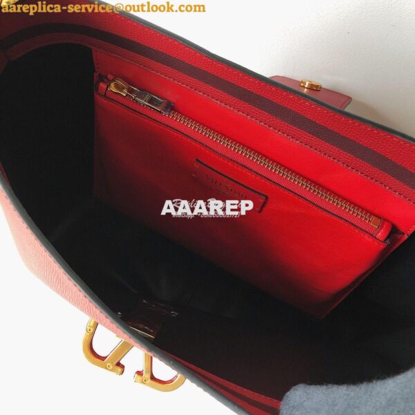 Replica Valentino Vsling Grainy Calfskin Hobo Bag 50027 Red 8