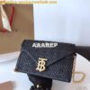 Replica Burberry Small Quilted Monogram TB Envelope Clutch Honey 2