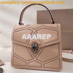 Replica BVLGARI 'Serpenti Forever' Flap cover top handle bag 283171 so 2