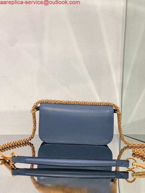 Replica Valentino WB0K53ZXL Locò Small Shoulder Bag in Calfskin Blue