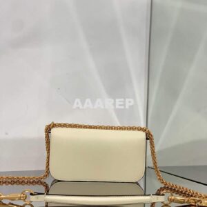 Replica Valentino WB0K53ZXL Locò Small Shoulder Bag in Calfskin Light Ivory 2