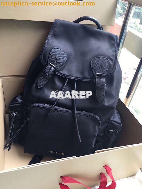 Replica Burberry The Large Rucksack Backpack in black Technical Nylon