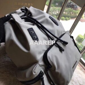 Replica Burberry The Large Rucksack Backpack in grey Technical Nylon