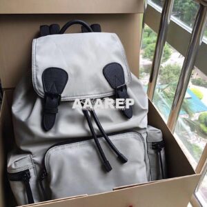 Replica Burberry The Large Rucksack Backpack in grey Technical Nylon 2