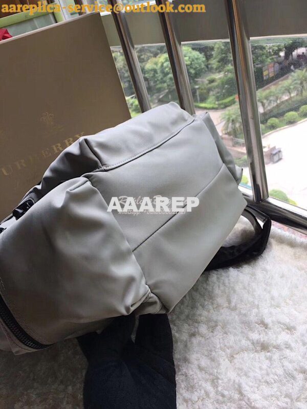 Replica Burberry The Large Rucksack Backpack in grey Technical Nylon 9