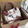 Replica Burberry The Small Ashby in Canvas Check and Black Leather 39 2