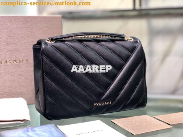 Replica Bvlgari Serpenti Cabochon Medium Matelassé Leather Shoulder Ba 10