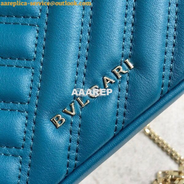 Replica Bvlgari Serpenti Cabochon Micro Shoulder Bag 288755 Blue 11