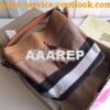 Replica Burberry The Small Ashby in Canvas Check and Brown Leather 39