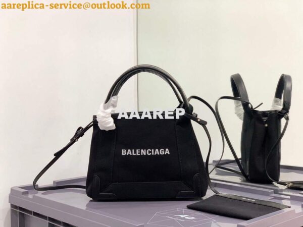 Replica Balenciaga 390346 Women's Navy Xs Tote Bag Black