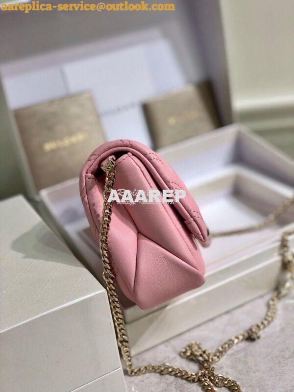 Replica Bvlgari Serpenti Cabochon Micro Shoulder Bag 288755 Pink 8