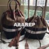 Replica Burberry Check Print and Leather Messenger Bag 80528041 2