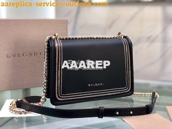 Replica Bvlgari Serpenti Diamond Blast Shoulder Bag 288065 Black 12