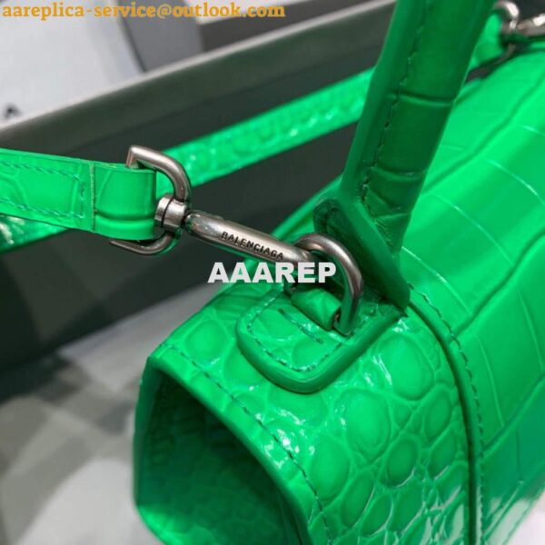 Replica Balenciaga 592833 Hourglass XS Top Handle Bag Green 8