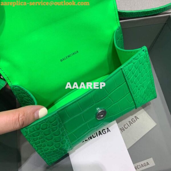 Replica Balenciaga 592833 Hourglass XS Top Handle Bag Green 9