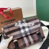 Replica Burberry Embossed Crest Leather Wallet with Detachable Strap