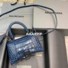 Replica Balenciaga 592833 Hourglass XS Top Handle Bag Navy Gray Silver 2