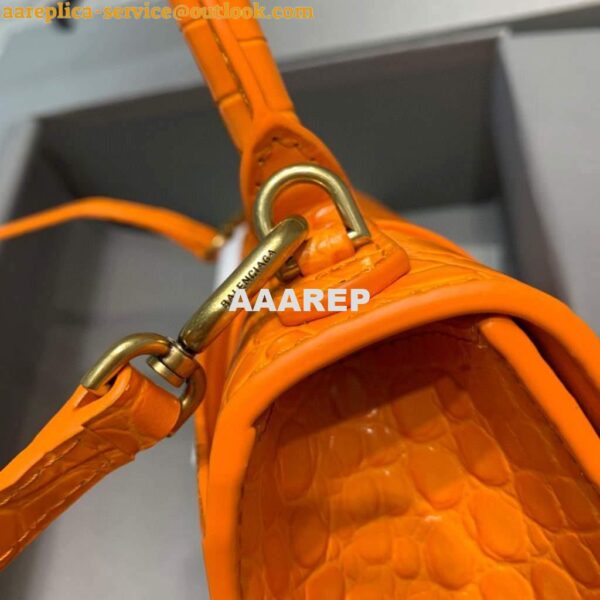 Replica Balenciaga 592833 Hourglass XS Top Handle Bag Orange 6