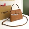 Replica Burberry Grainy Leather and House Check Tote Bag Caramel