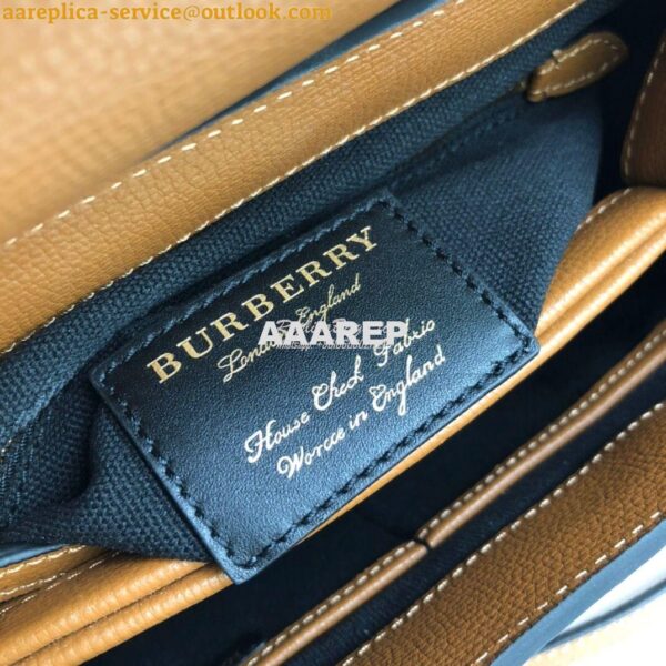 Replica Burberry Grainy Leather and House Check Tote Bag Caramel 6