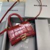 Replica Balenciaga 592833 Hourglass XS Top Handle Bag Plum