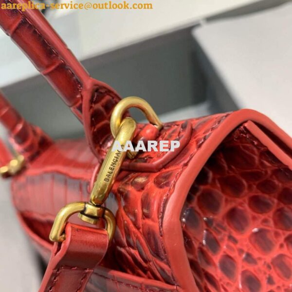 Replica Balenciaga 592833 Hourglass XS Top Handle Bag Red 9