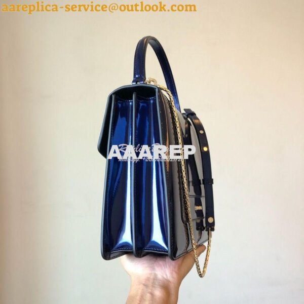 Replica Bvlgari Serpenti Forever Flap Cover Bag in Metallic Cobalt Blu 8